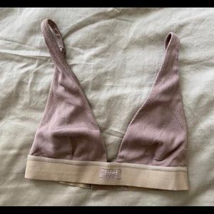 Skims Cotton Plunge Bralette